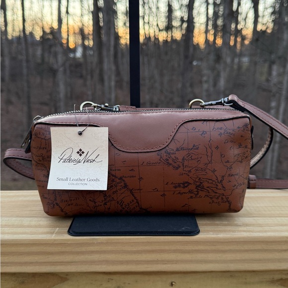 Patricia Nash Handbags - Patricia Nash NWT Tan Map Print Crossbody Bag